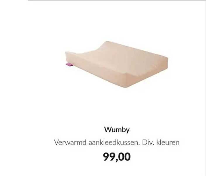 Wumby Verwarmd aankleedkussen. Div. kleuren