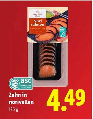 Zalm in norivellen 125 g