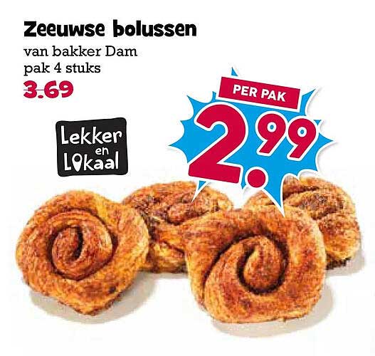 Zeeuwse bolussen van bakker Dam pak 4 stuks