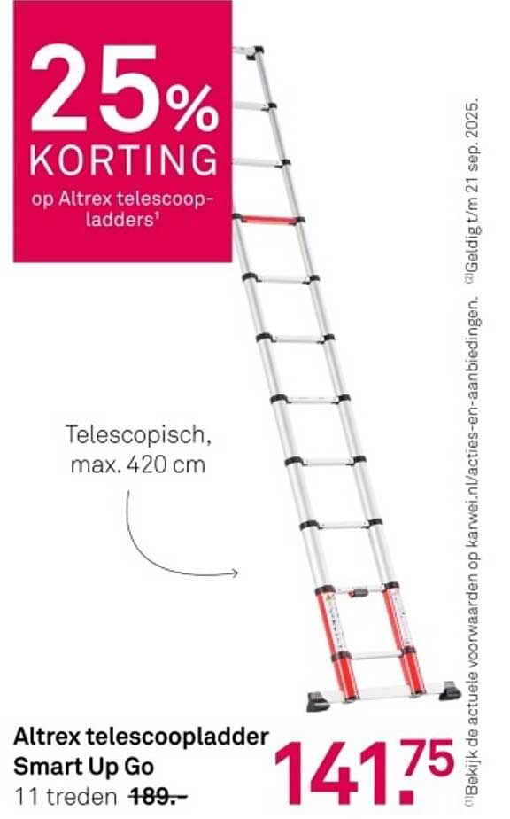 Altrex telescoopladder Smart Up Go