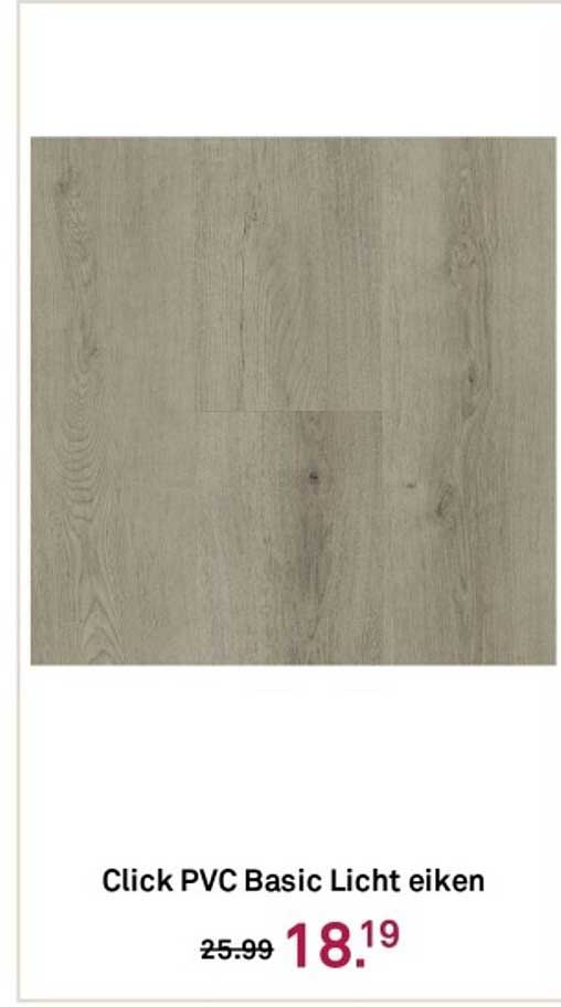 Click Pvc Basic Licht Eiken aanbieding bij Karwei