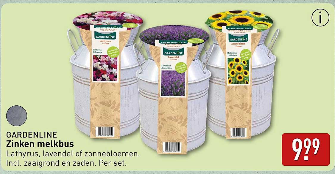 GARDENLINE Zinken melkbussenset