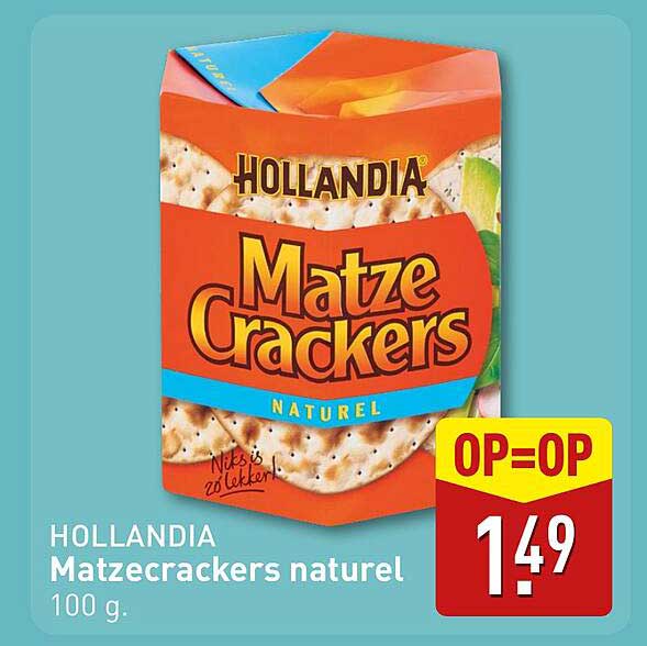 HOLLANDIA Matzecrackers naturel 100 g