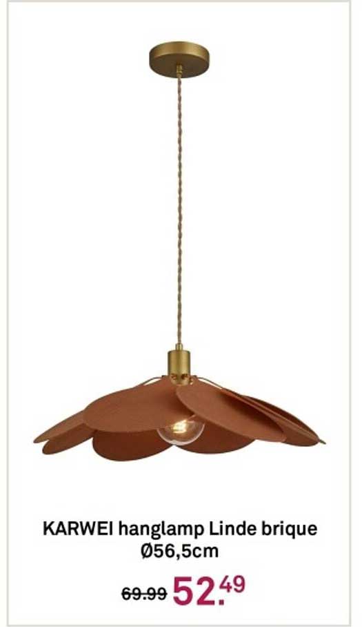 KARWEI hanglamp Linde brique Ø56,5cm