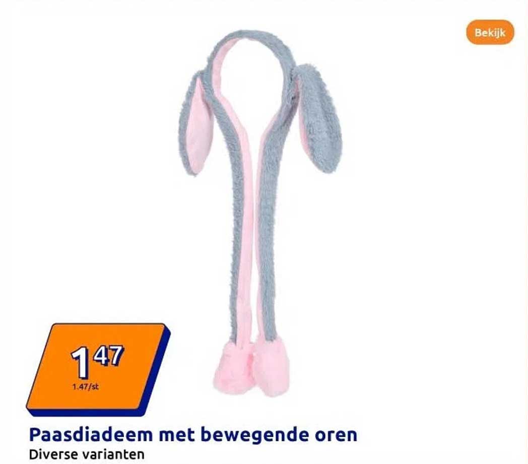 Paasdiadeem met bewegende oren
