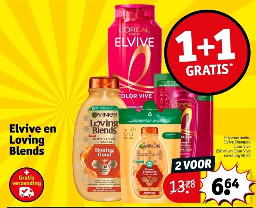 1+1 GRATIS* Elvive en Loving Blends