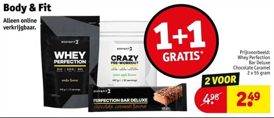 1+1 gratis op Body & Fit