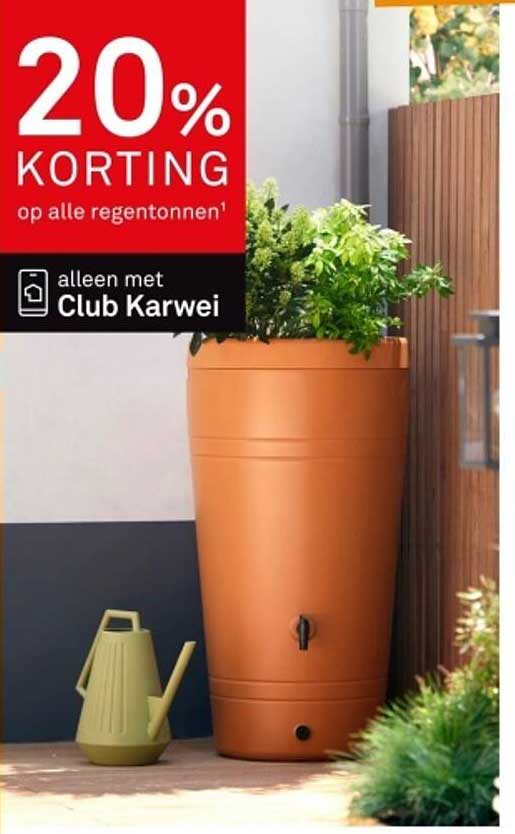 20% KORTING op alle regentonnen
