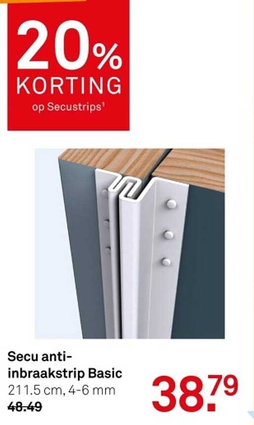 20% KORTING op Secustrips