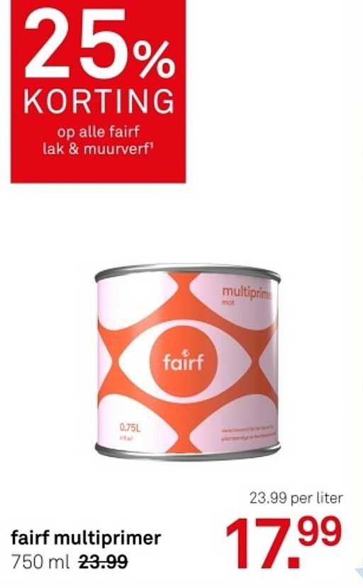 25% KORTING op alle fairf lak & muurverf