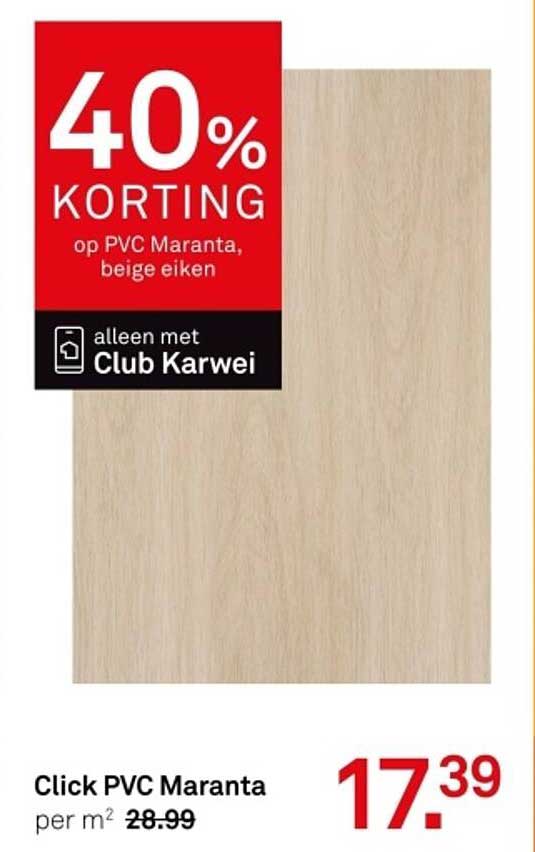 40% KORTING op PVC Maranta, beige eiken