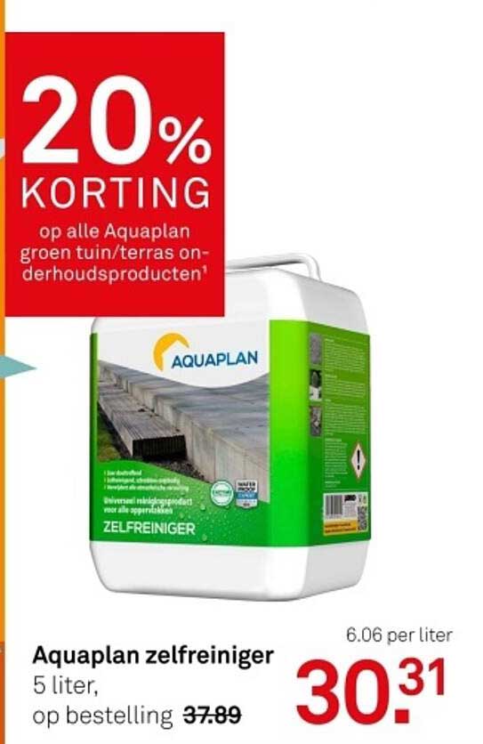 Aquaplan zelfreiniger 5 liter, op bestelling