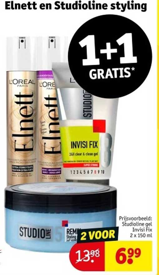 Elnett en Studioline styling 1+1 GRATIS*