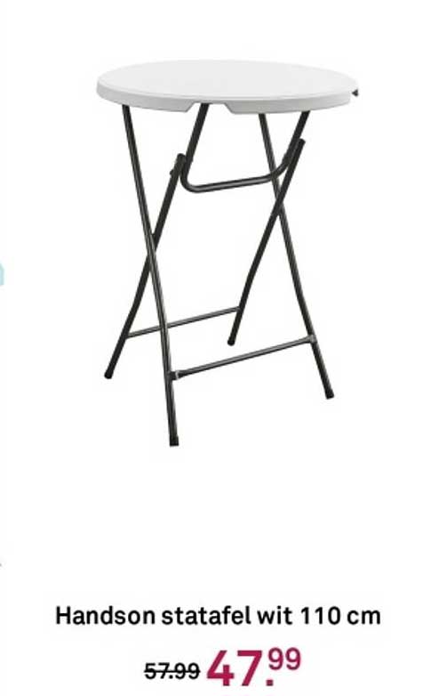 Handson statafel wit 110 cm