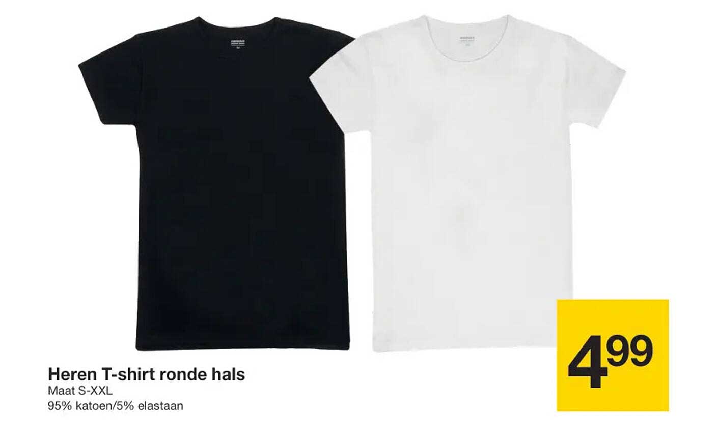 Heren T-shirt ronde hals