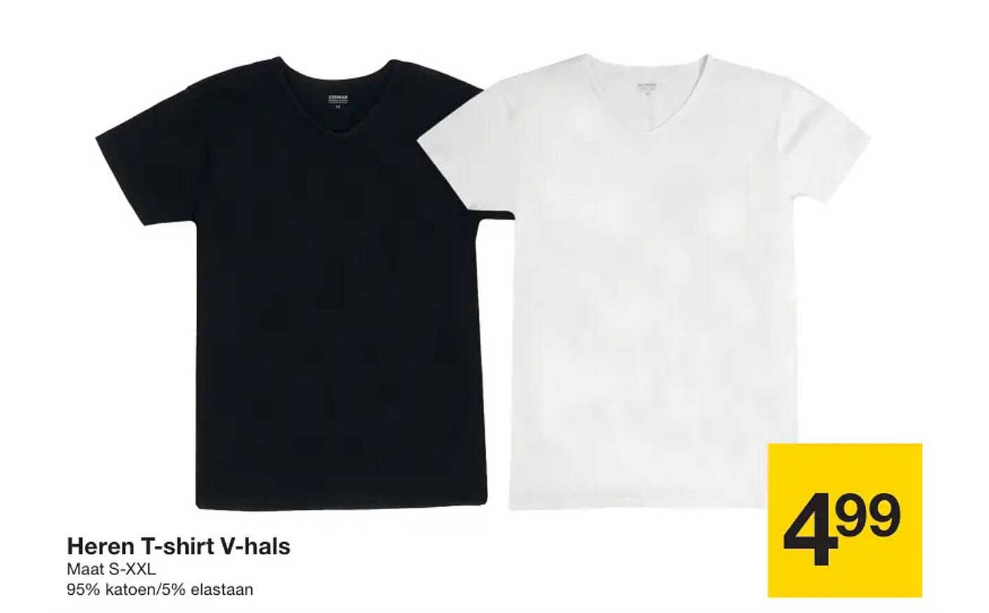 Heren T-shirt V-hals