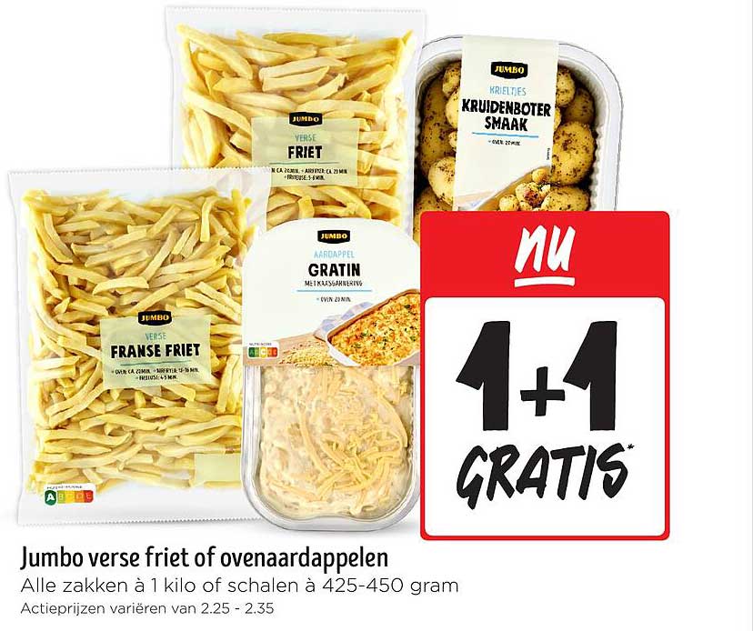 Jumbo verse friet of ovenaardappelen