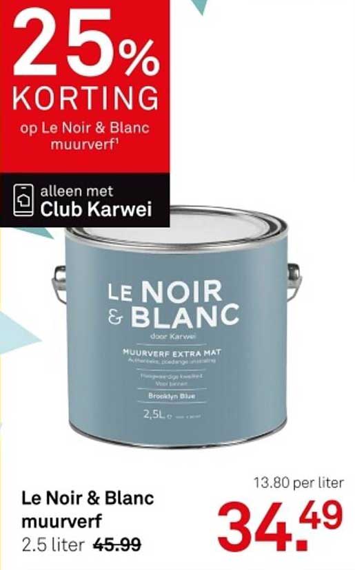 Le Noir & Blanc muurverf
