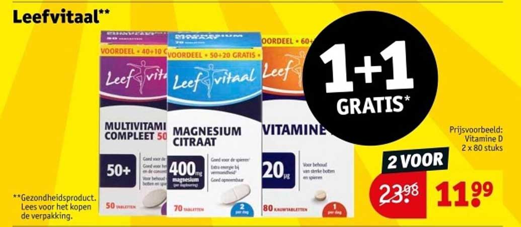Leefvitaal - 1 + 1 Gratis