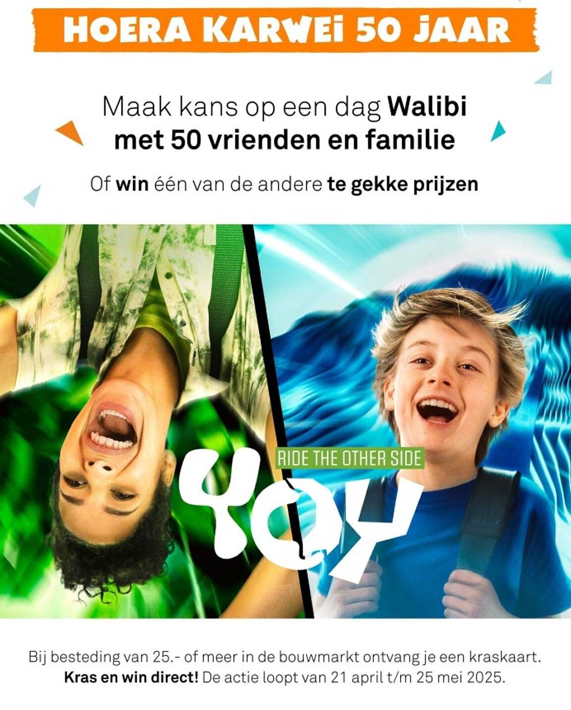 Maak kans op een dag Walibi met 50 vrienden en familie