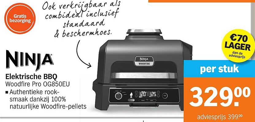 NINJA Elektrische BBQ Woodfire Pro OG850EU