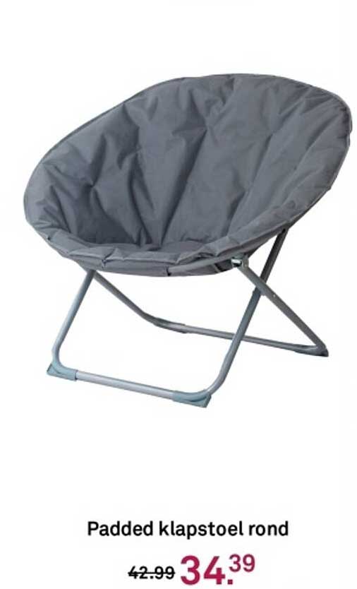 Padded klapstoel rond