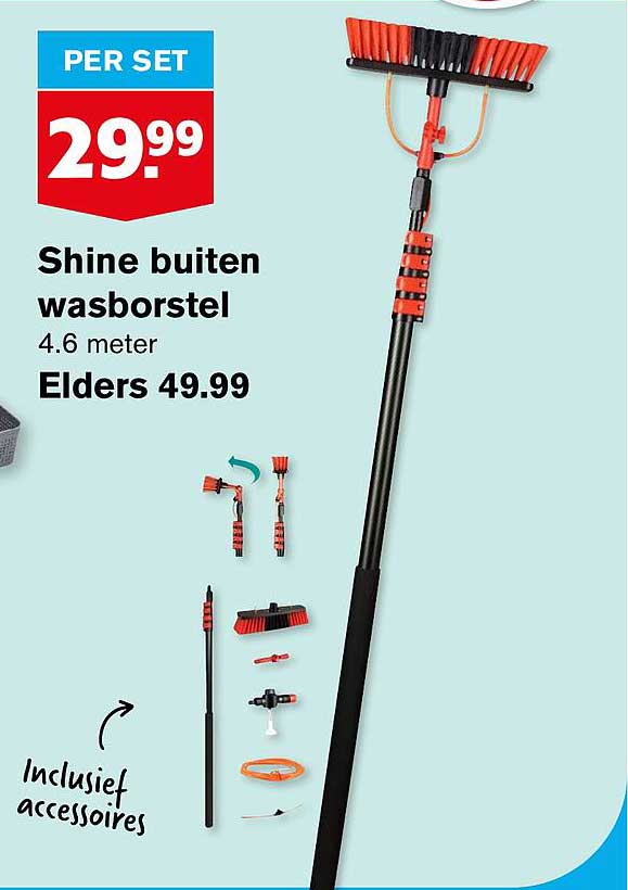 Shine buiten wasborstel