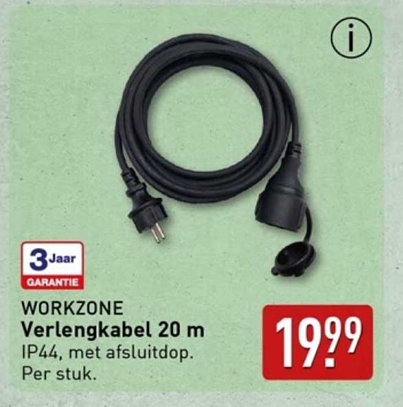 WORKZONE Verlengkabel 20 m
