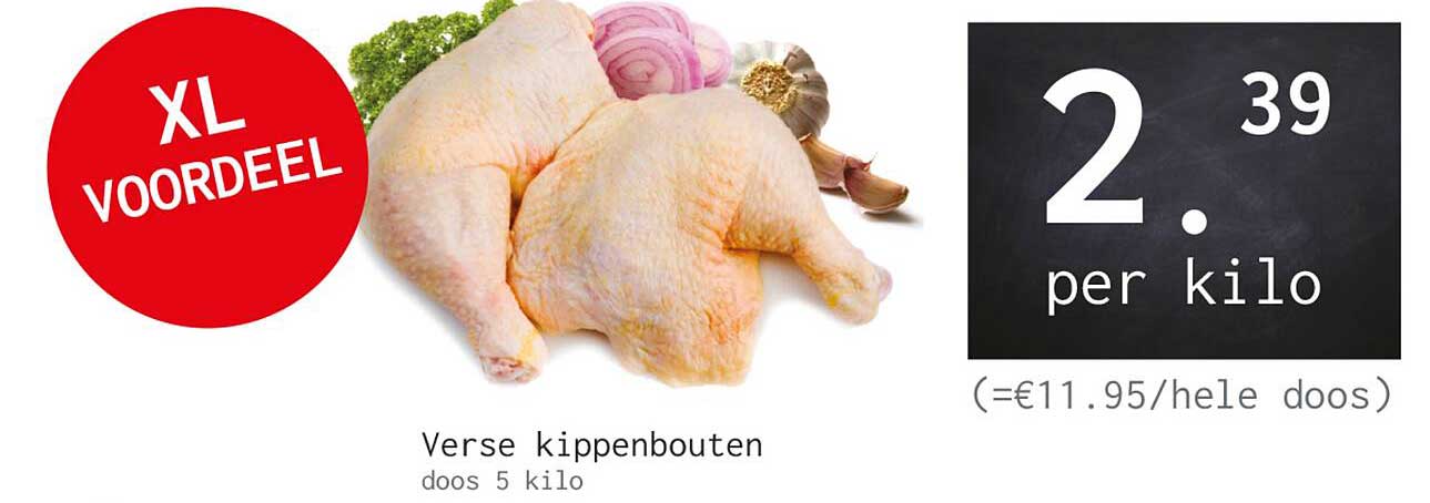 Verse kippenbouten doos 5 kilo