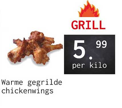 Warme gegrilde chickenwings