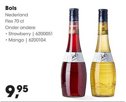 Bols Nederland Fles 70 cl Onder andere • Strawbery | 6200051 • Mango | 6200104
