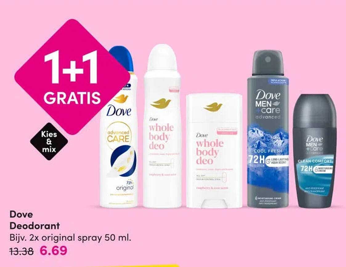 Dove Deodorant 1+1 gratis