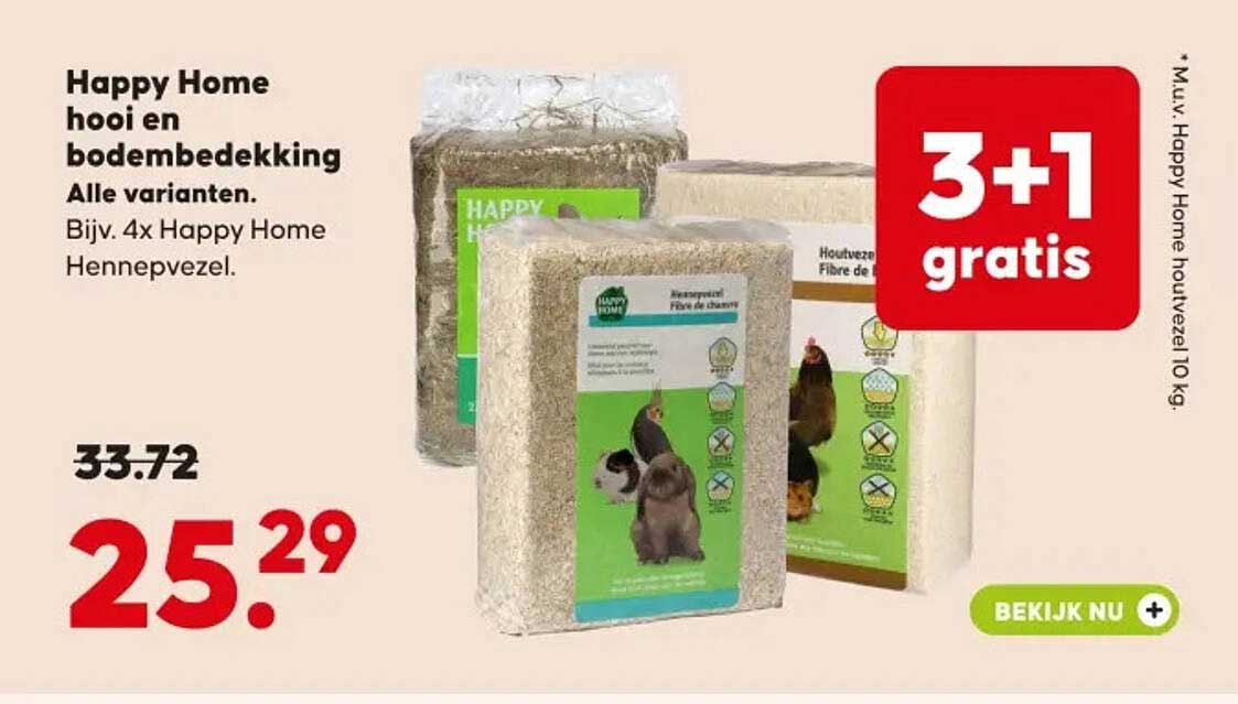 Happy Home hooi en bodembedekking 3+1 gratis