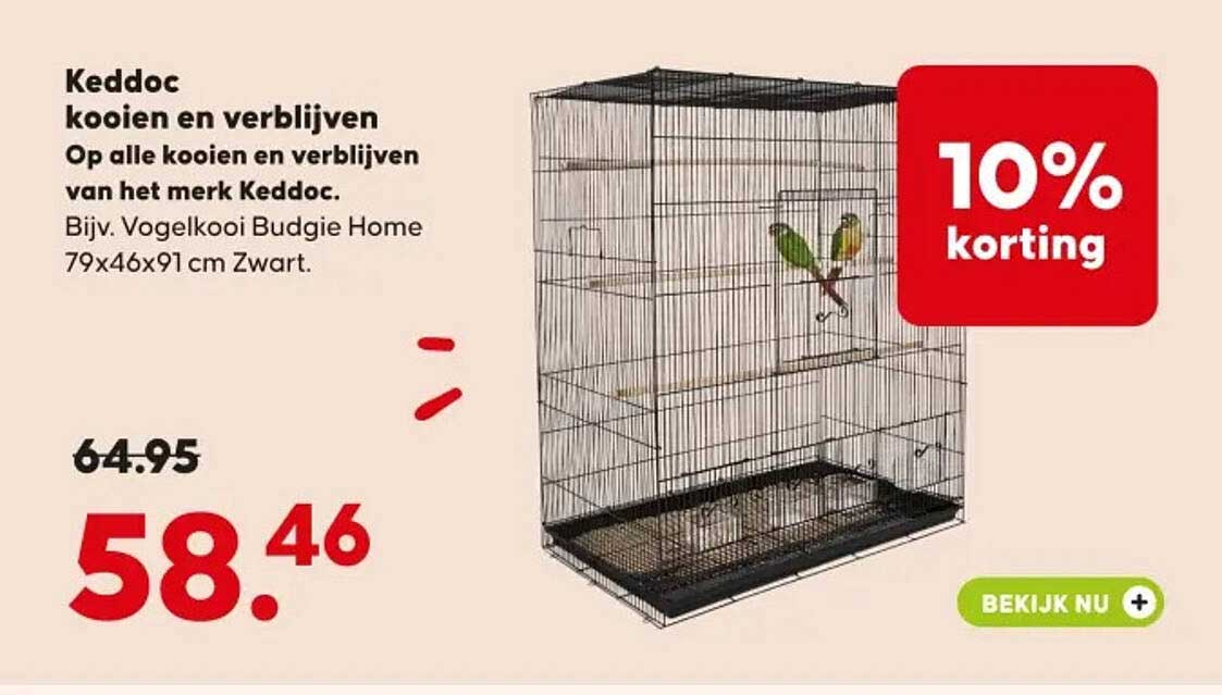 Keddoc kooien en verblijven 10% korting