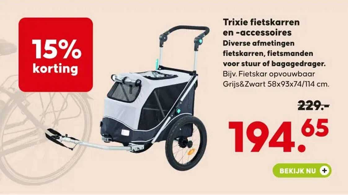 Trixie fietskarren en -accessoires