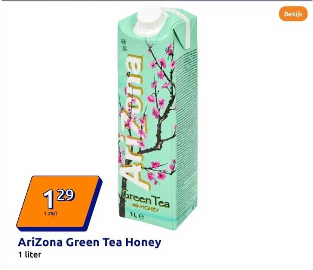AriZona Green Tea Honey 1 liter