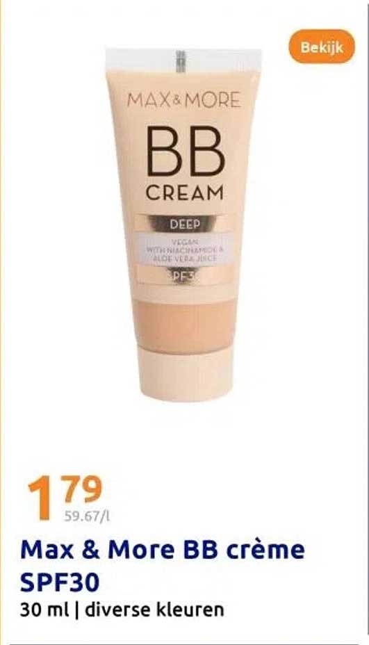 Max & More BB crème SPF30 30 ml | diverse kleuren