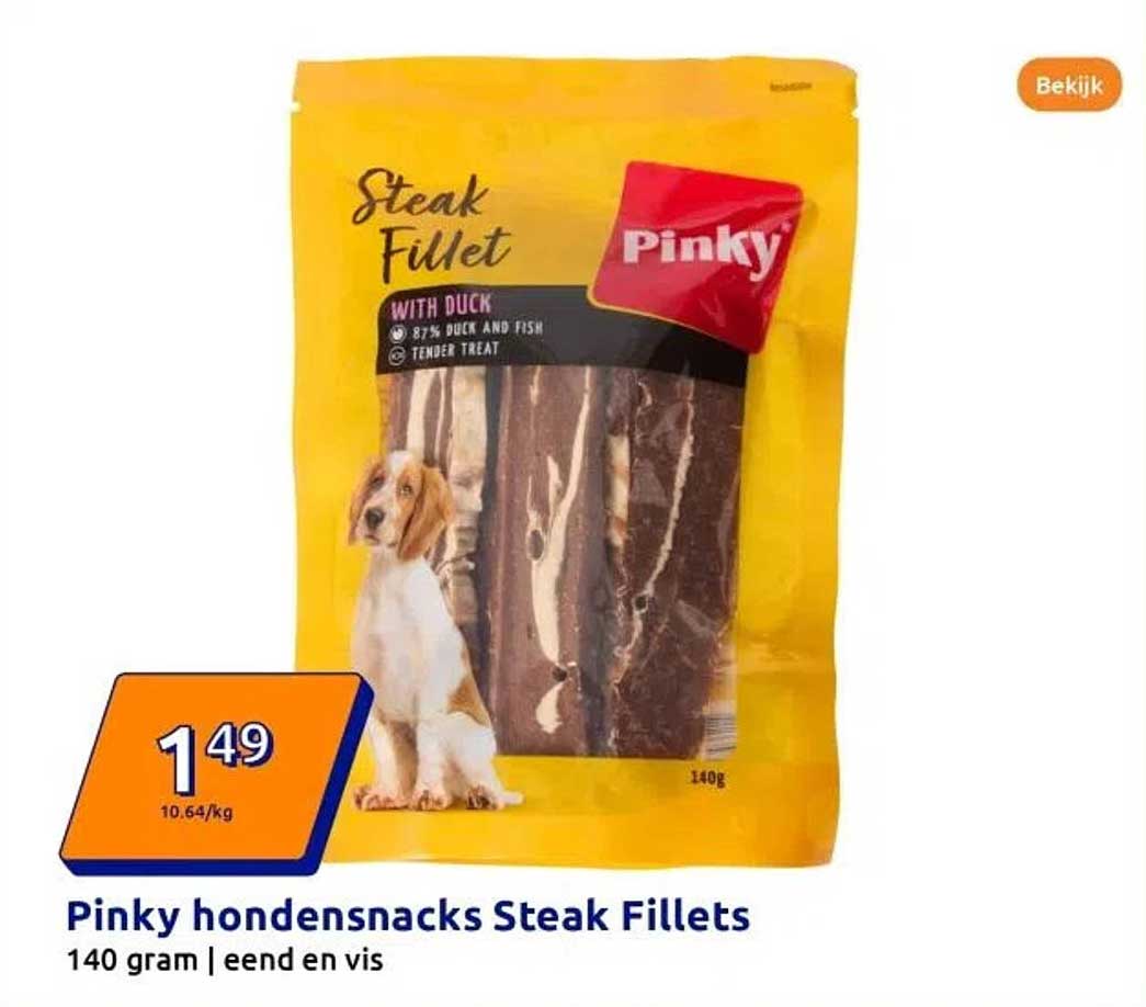 Pinky hondensnacks Steak Fillets