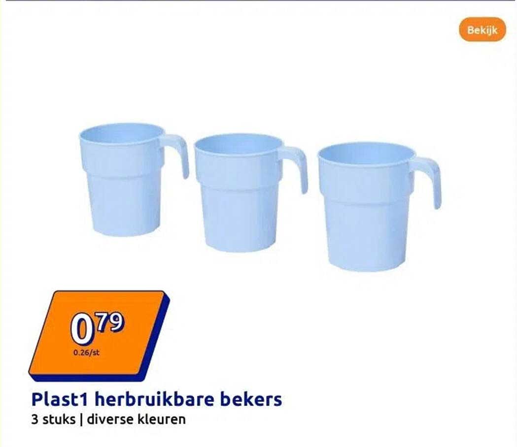 Plast1 herbruikbare bekers