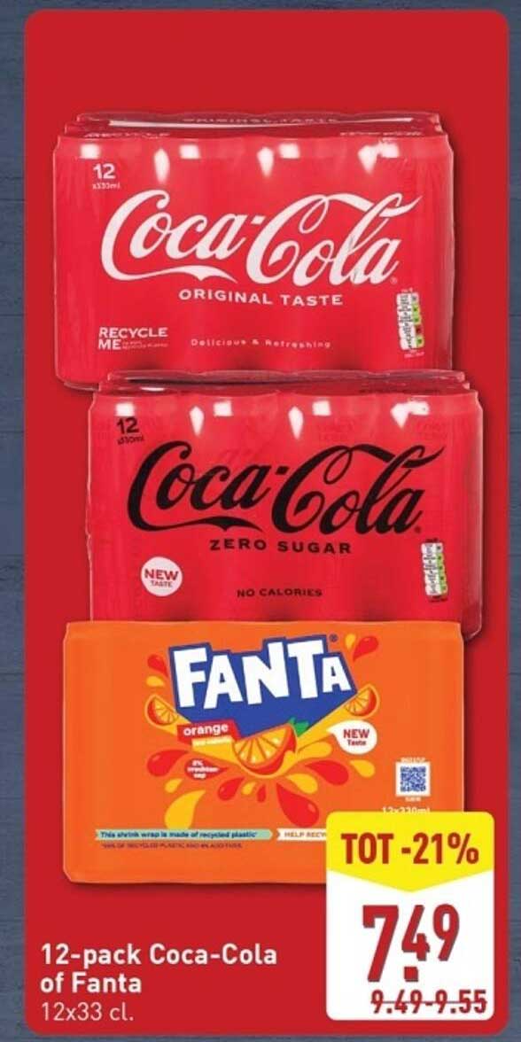 12-pack Coca-Cola of Fanta