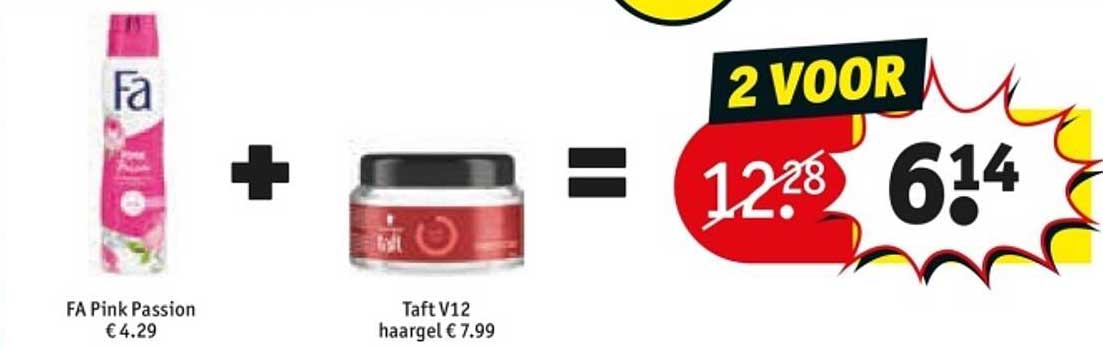 2 Voor FA Pink Passion en Taft V12 haargel