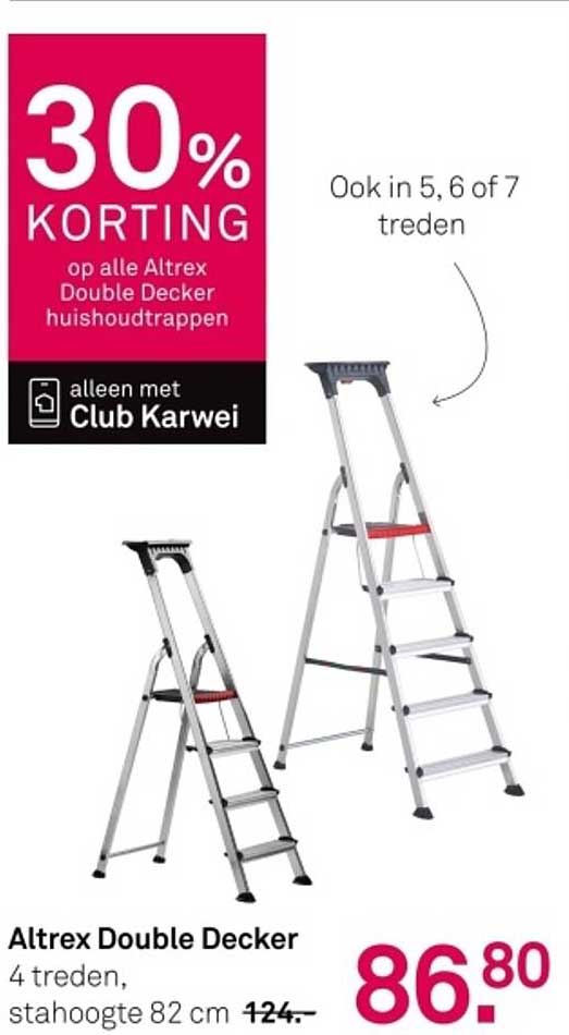 30% KORTING op alle Altrex Double Decker huishoudtrappen