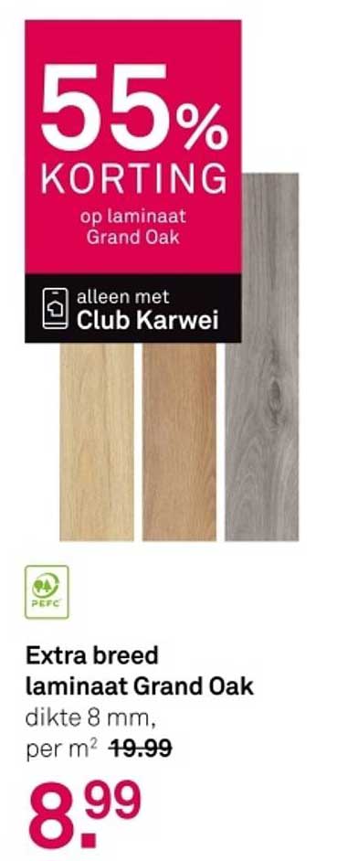 55% KORTING op laminaat Grand Oak