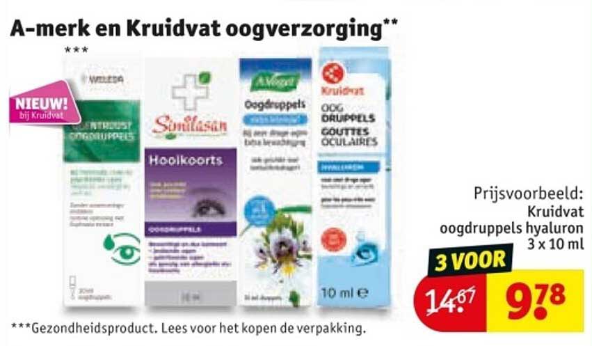 A-merk en Kruidvat oogverzorging