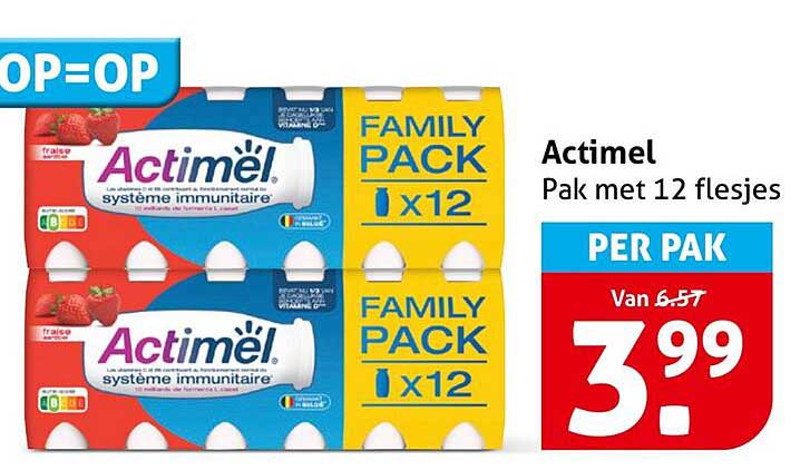 Actimel Pak met 12 flesjes