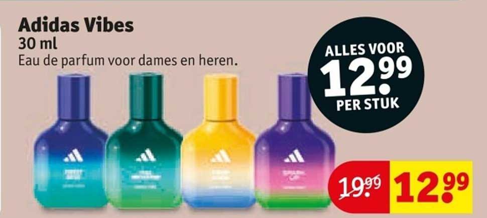 Adidas Vibes 30 ml Eau de parfum voor dames en heren.