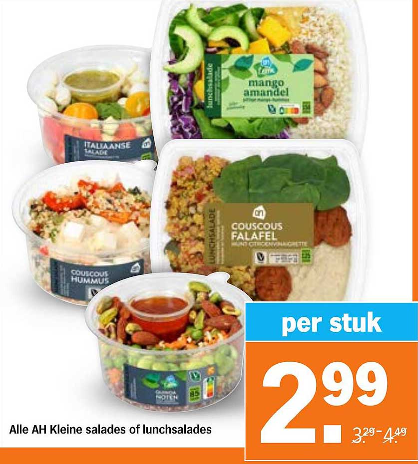 Alle AH Kleine salades of lunchsalades
