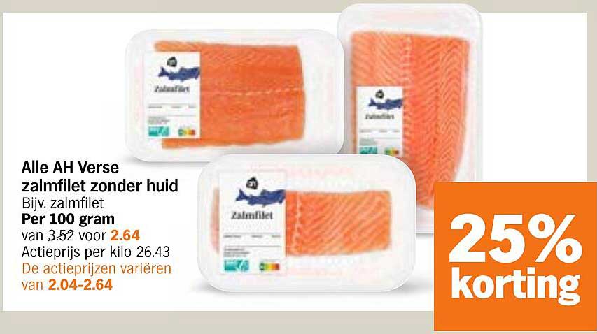 Alle AH Verse zalmfilet zonder huid