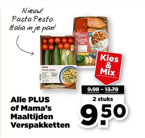 Alle PLUS of Mama’s Maaltijden Verspakketten