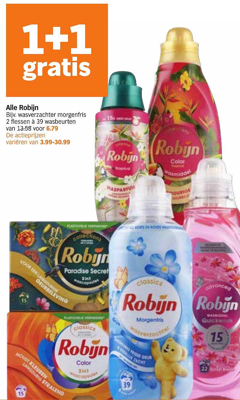 Alle Robijn - 1+1 gratis